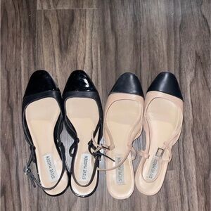 Steve Madden Black and Cream Flats